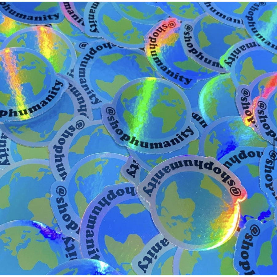 Holographic earth stickers