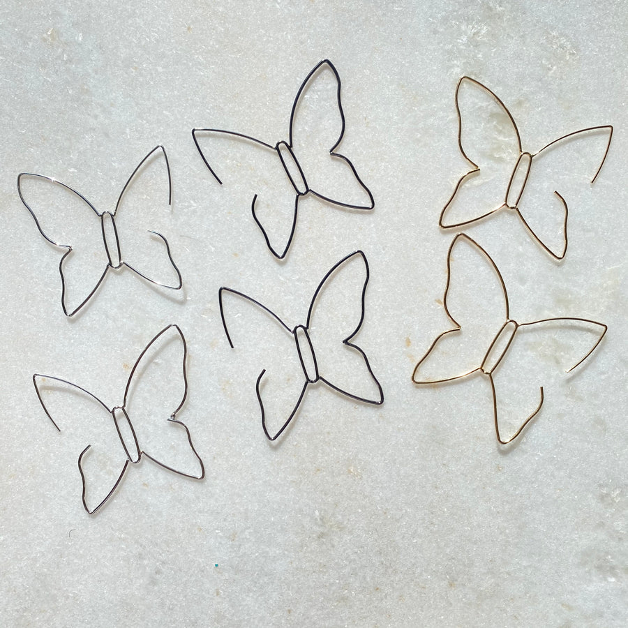 Butterfly solid hoops