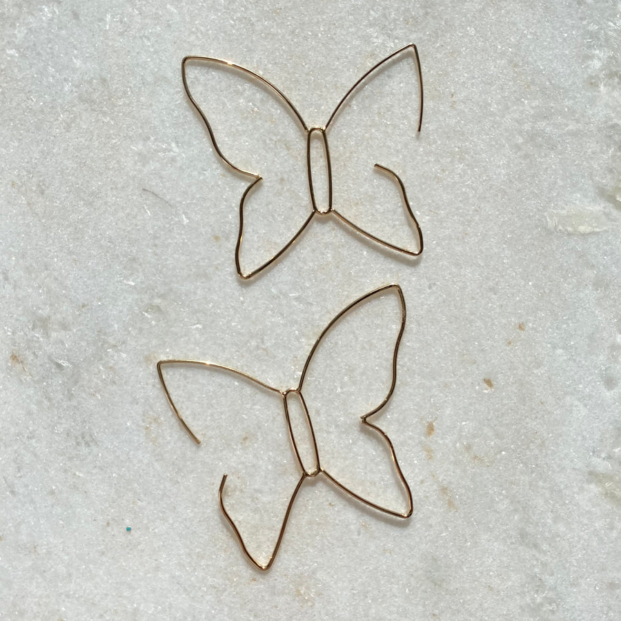 Butterfly solid hoops