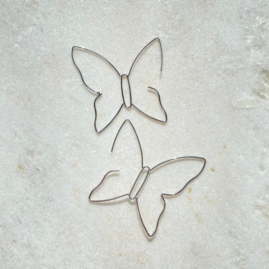 Butterfly solid hoops