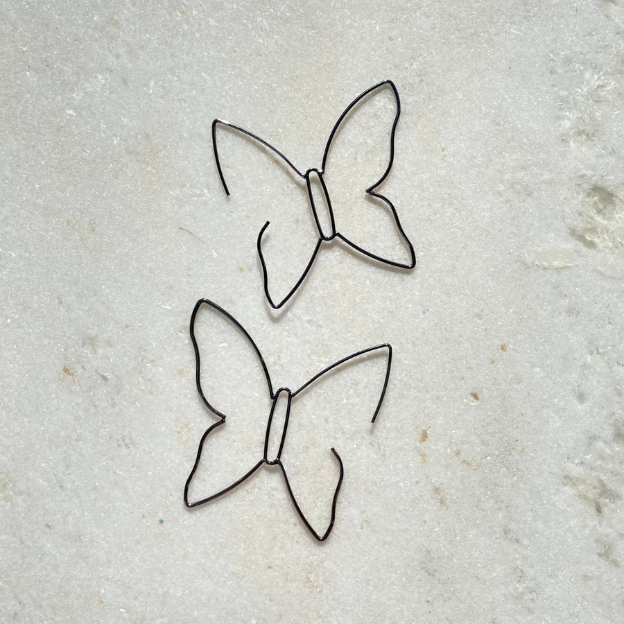 Butterfly solid hoops